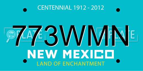 773WMN New Mexico License Plate