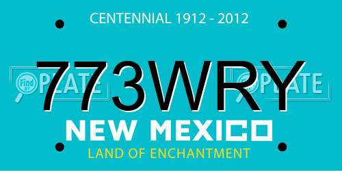 773WRY New Mexico License Plate