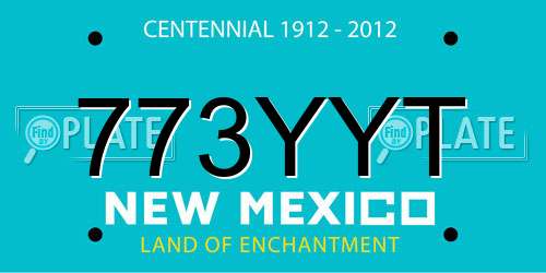 773YYT New Mexico License Plate