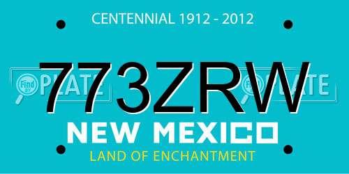 773ZRW New Mexico License Plate
