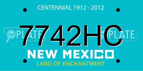 7742HC New Mexico License Plate