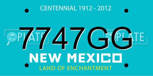 7747GG New Mexico License Plate