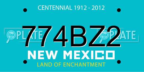 774BZ2 New Mexico License Plate