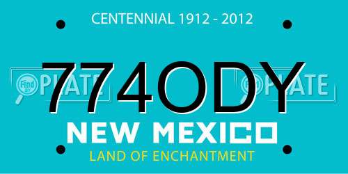 774ODY New Mexico License Plate