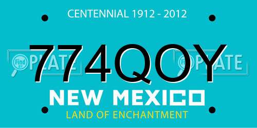 774QOY New Mexico License Plate