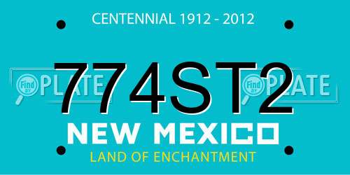 774ST2 New Mexico License Plate