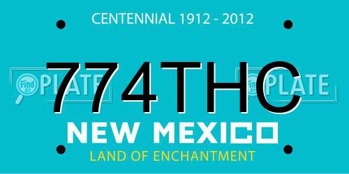 774THC New Mexico License Plate