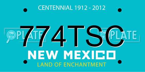 774TSC New Mexico License Plate