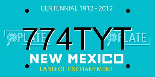 774TYT New Mexico License Plate