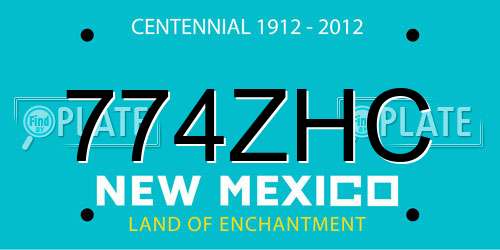 774ZHC New Mexico License Plate