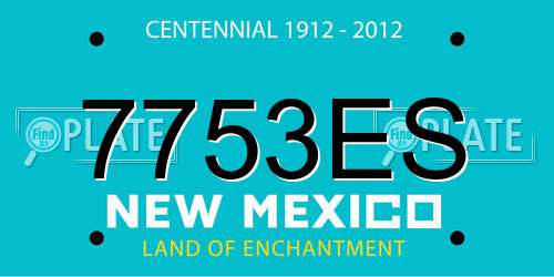 7753ES New Mexico License Plate