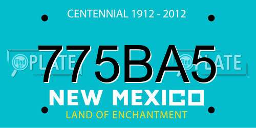 775BA5 New Mexico License Plate