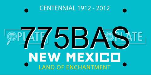 775BAS New Mexico License Plate