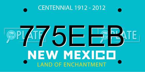 775EEB New Mexico License Plate