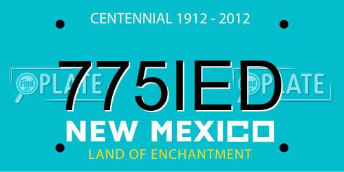 775IED New Mexico License Plate