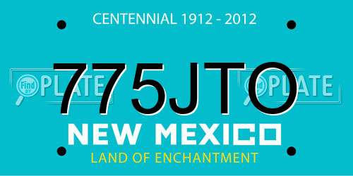 775JTO New Mexico License Plate