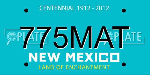 775MAT New Mexico License Plate
