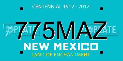 775MAZ New Mexico License Plate