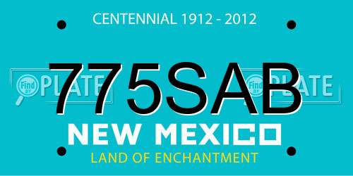 775SAB New Mexico License Plate