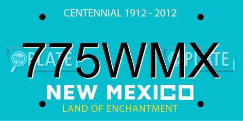 775WMX New Mexico License Plate