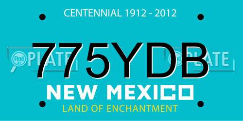 775YDB New Mexico License Plate