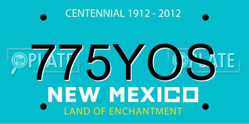 775YOS New Mexico License Plate