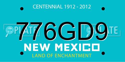 776GD9 New Mexico License Plate
