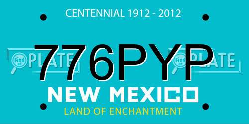 776PYP New Mexico License Plate