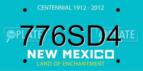 776SD4 New Mexico License Plate