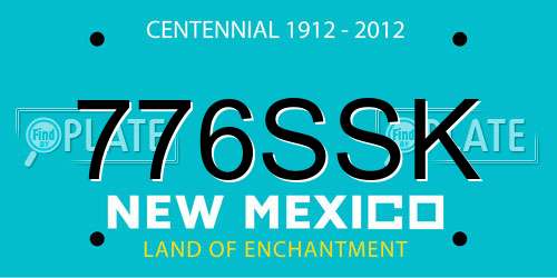 776SSK New Mexico License Plate
