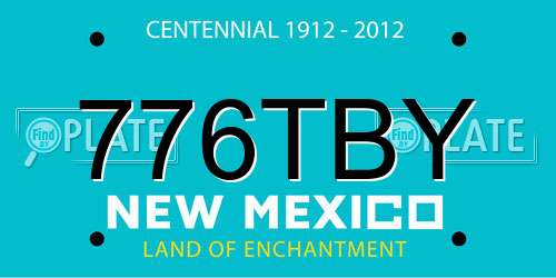 776TBY New Mexico License Plate