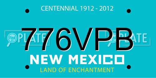 776VPB New Mexico License Plate