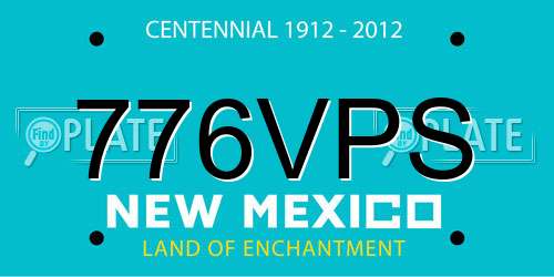 776VPS New Mexico License Plate