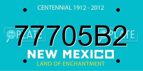 77705B2 New Mexico License Plate