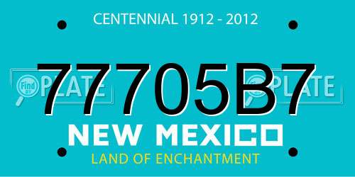 77705B7 New Mexico License Plate