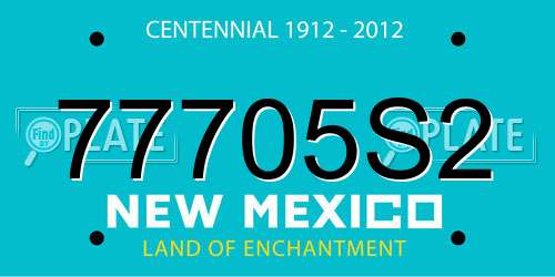77705S2 New Mexico License Plate