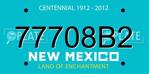 77708B2 New Mexico License Plate