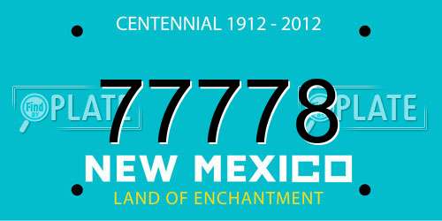 77778 New Mexico License Plate
