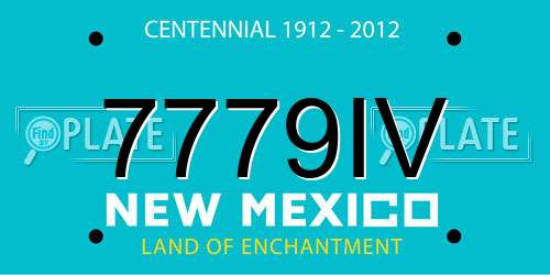7779IV New Mexico License Plate