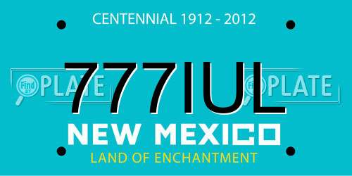 777IUL New Mexico License Plate