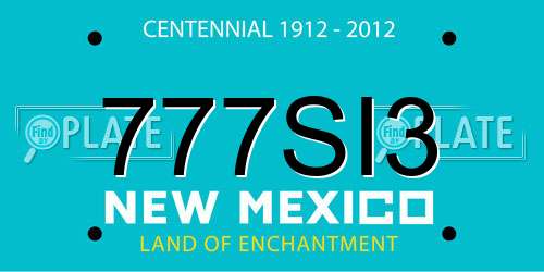 777SI3 New Mexico License Plate