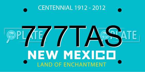 777TAS New Mexico License Plate