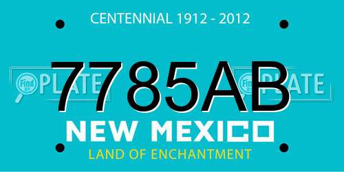 7785AB New Mexico License Plate