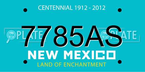 7785AS New Mexico License Plate