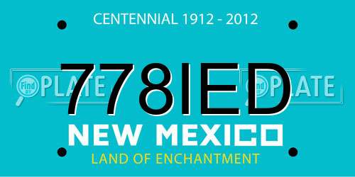 778IED New Mexico License Plate
