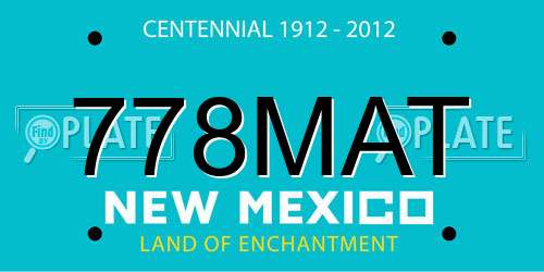 778MAT New Mexico License Plate