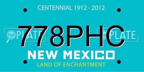 778PHC New Mexico License Plate