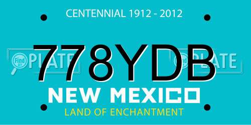 778YDB New Mexico License Plate