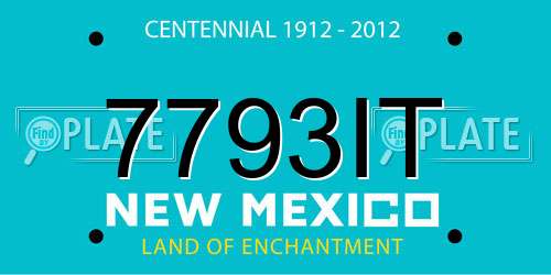 7793IT New Mexico License Plate