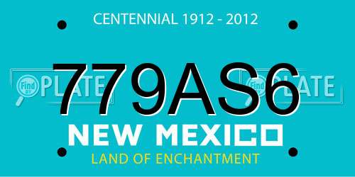 779AS6 New Mexico License Plate